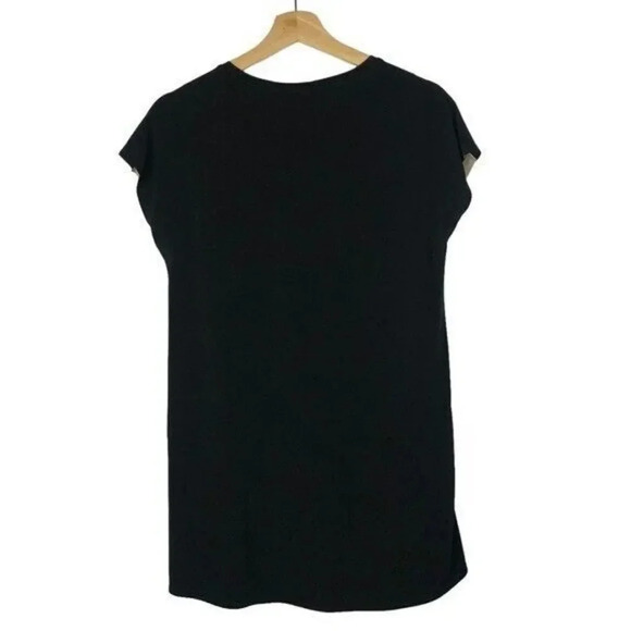 Chico's Knit Kit Tan & Black Colorblock Short Sleeve Blouse S - Picture 3 of 5